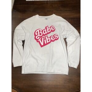 Babe Vibes Barbie Type Towel Type Fabric Oversized Sweatshirt / Sweater Size XL